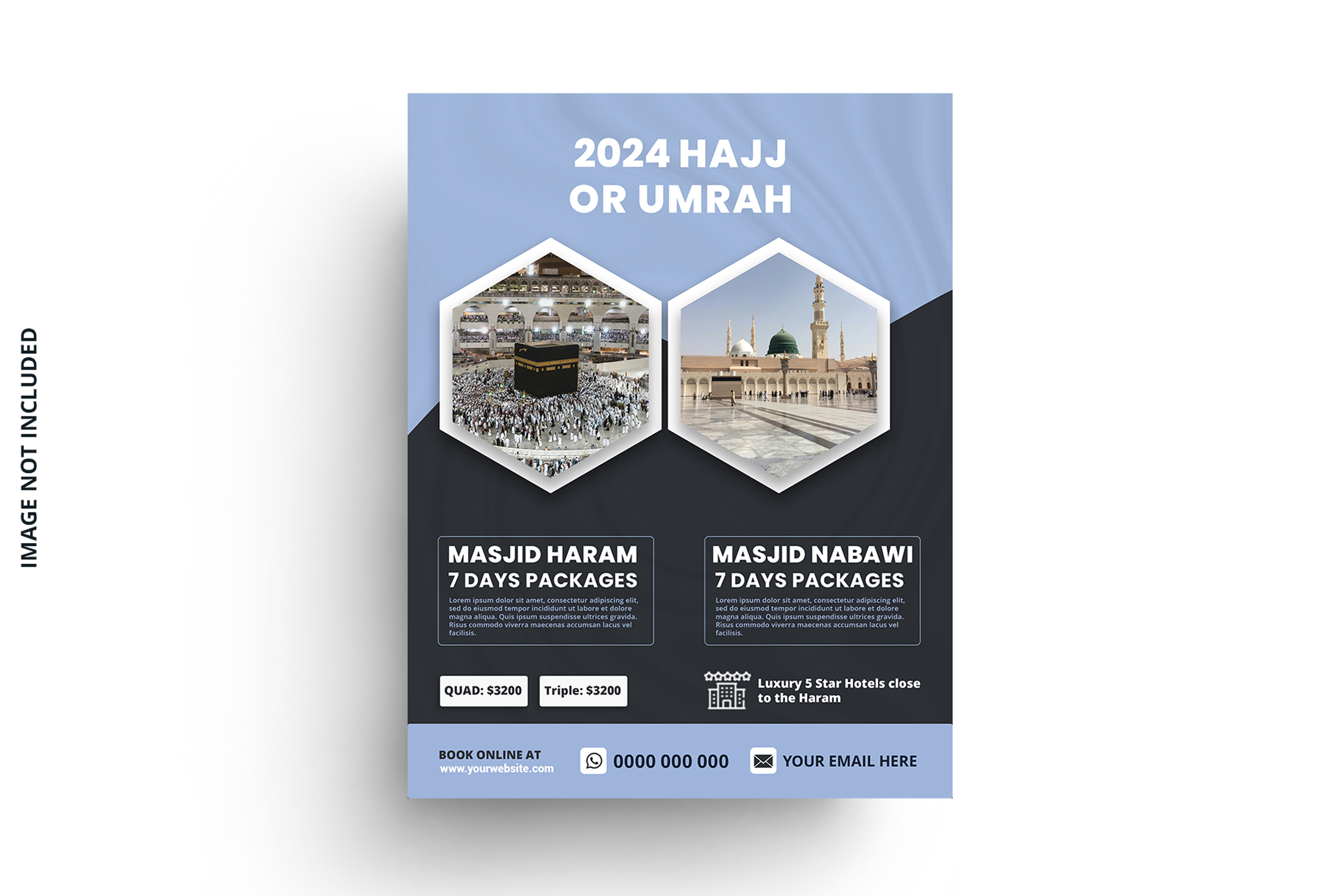 Example of Hajj Umrah Flyer Design Template