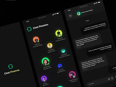 Day 04 - Chat Screen appdesign darktheme design fintech lighttheme minimal mobileapp product ui