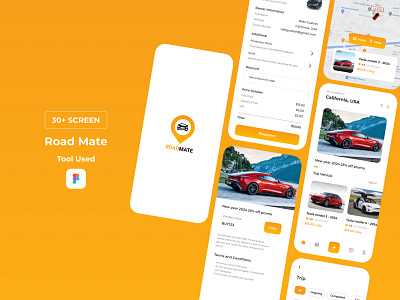 Road Mate - App UI branding graphic design ui