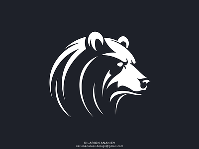 Minimal Bear Head Logomark Design bear bear hed brand exploration visual brand ilarion ananiev ilarionananiev illustration logo logo identity icon logomark vector logomark design