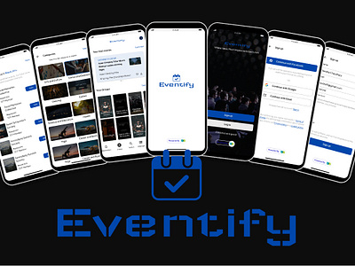 Eventify android app app event hosting app ios app landing page mobile app mobile app design mobile app screen ui uiui design