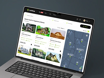 Real Estate Platform building dashboard home home rent house house rent laptop macbook macbook mockup macbook pro map mockup mortgage property real estate rent ui uiux