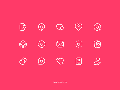 Valentine's Day Icons 💕 heart icon icon pack icondesign iconography iconpack icons iconset like love loves day set icon valentine