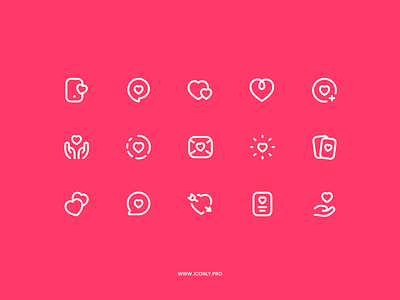 Valentine's Day Icons 💕 heart icon icon pack icondesign iconography iconpack icons iconset like love loves day set icon valentine