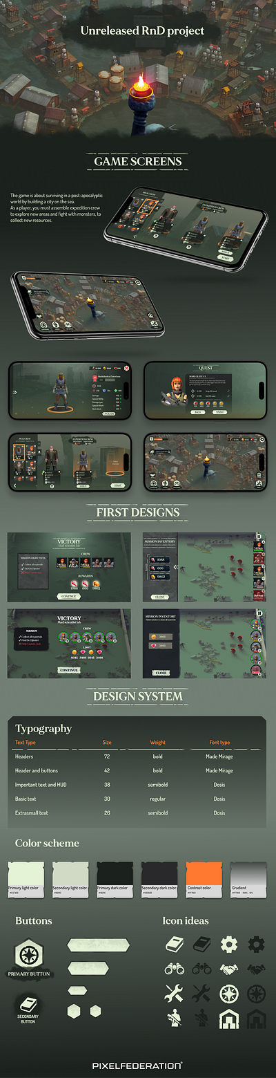 Post-apocalyptic game UI ui