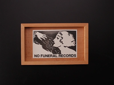 No Funeral Records Custom Sticker ads advertising art brand design branding custom labels custom stickers logo logo design marketing promotions