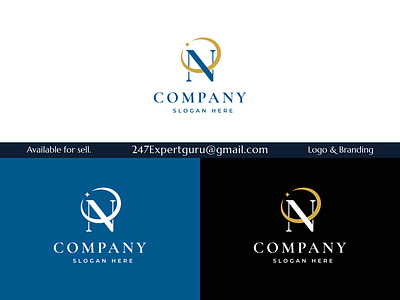 Letter n initial elegant logo design 3d animation graphic design modern logo motion graphics ui