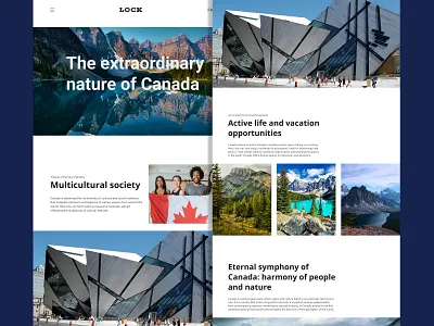 Landscape Longread of Canada animal canada design longrid nature ui ux