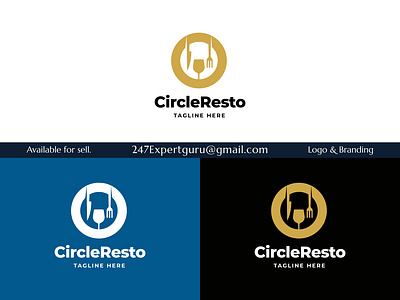 Circle shape or o letter logo with food equipment icon animation branding graphic design logo modern logo motion graphics