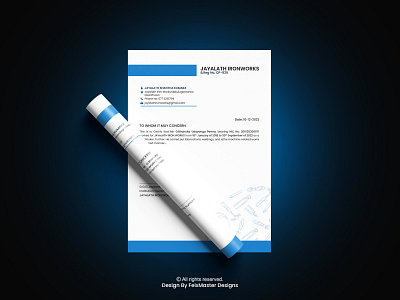 Service Letter Design A4 branding cv design graphic design service letter