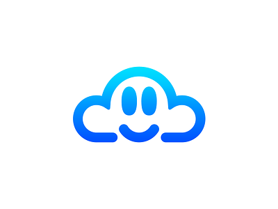Happy Cloud Mascot Logo branding logo