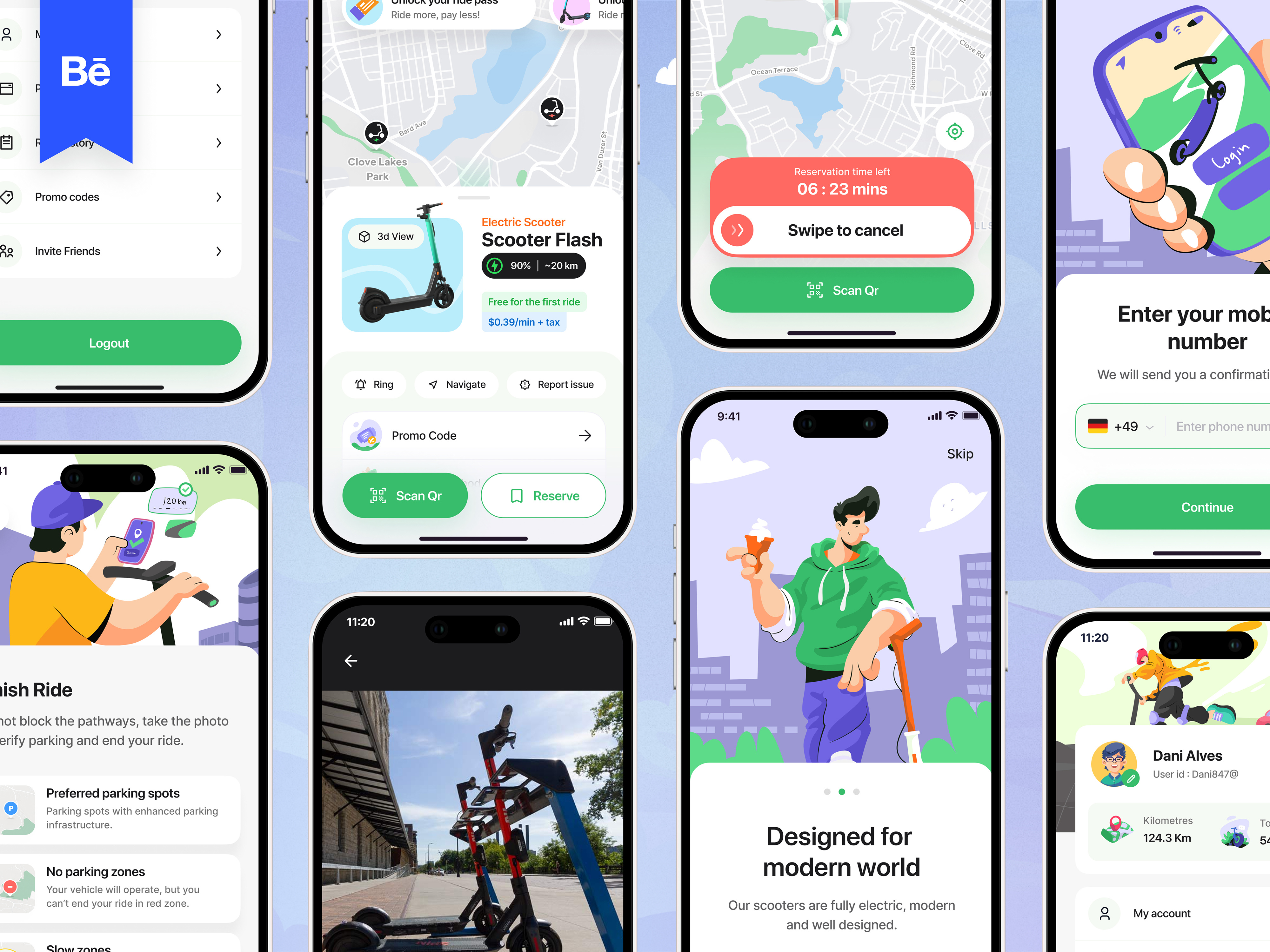 Example of Aesthetic Mobile App UI UX Design