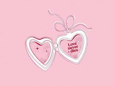 Vintage Heart Charm graphic design heart illustration valentines day vintage