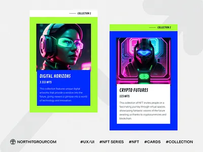 Dashboard / Admin panel, NFT, cards, crypto, collection, series design elements series ui ux