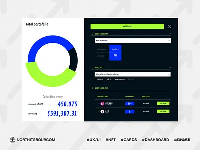 Dashboard, Admin panel, NFT, cards, crypto, chart, graph, wallet design elements ui ux wallet