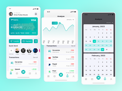 PayFun - Banking Analyze banking banking app finance mobile mobile banking mobile design product design ui ux