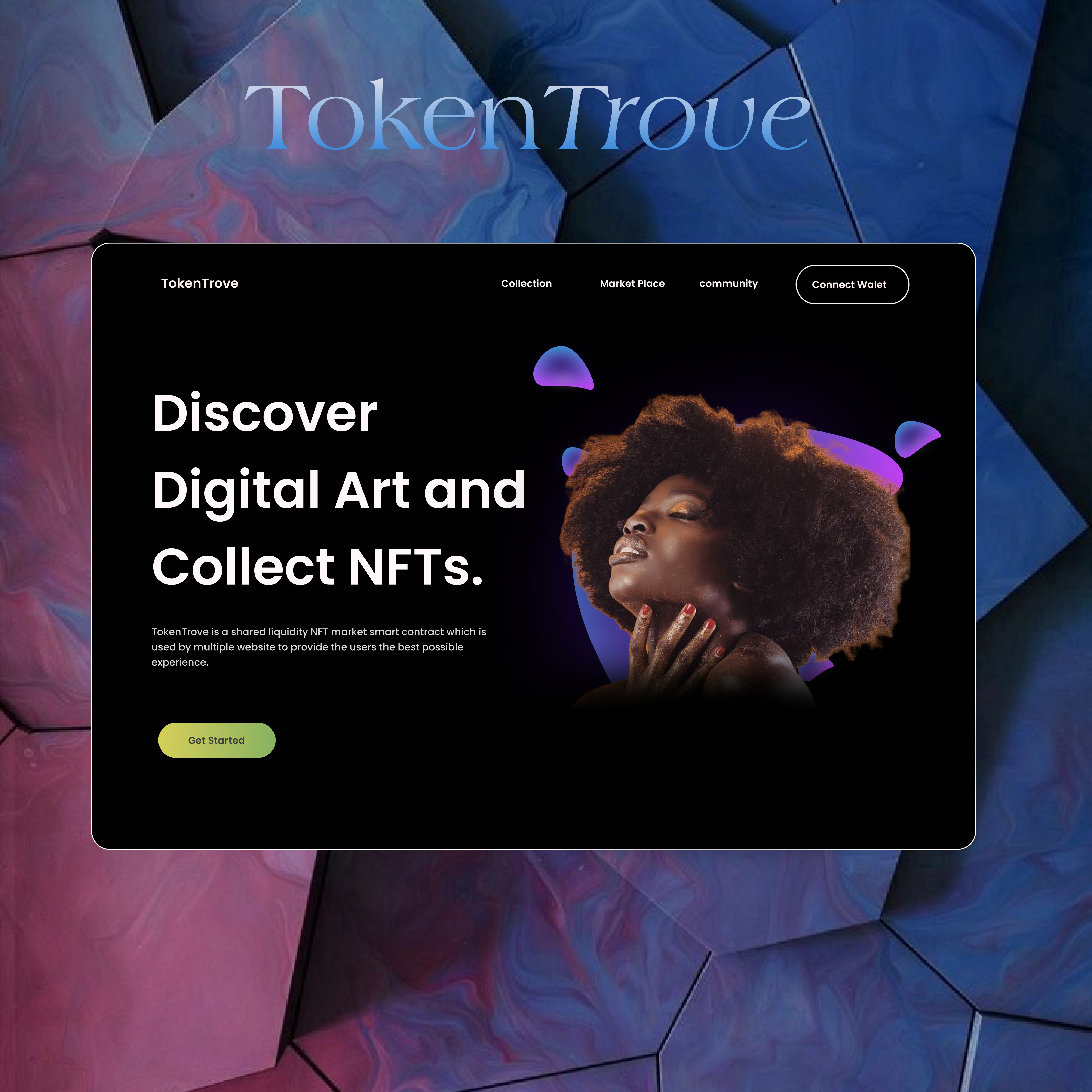 NFT Landing Page design figma graphic design landing page nft ui uiux design user experience user interface web application web design webdesigin