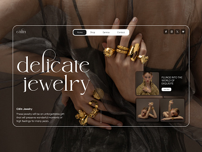 Website Design. Jewelry Shop design diamond e commerce jewelry sale shop store web