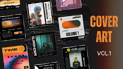 Music Album Covers album art branding canva cover graphic design music templ templates