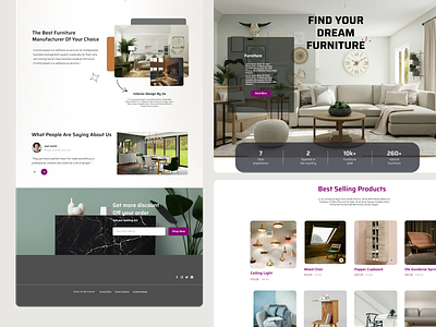 Furniture Store Website adobe xd branding figjam figma graphic design invision logo ui uiux mockups website design website wireframes