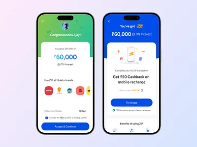 MobiKwik ZIP Credit Line credit creditline indian app mobikwik mobikwikzip product design uidesign userexperience uxenhancements zip