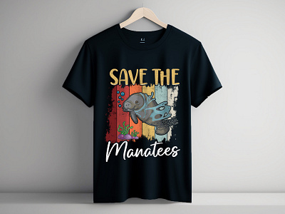 SAVE THE MANATEE , Manatee custom T-shirt Design brand identity branding bulk t shirt bulk tshirt design bulktshirt christmas shirt idea for family clothing custom t shirt custom t shirt design customtshirtdesign design graphic design illustration merch by amazon print on demand t shirt design bundle t shirt design free typography typography t shirt vector