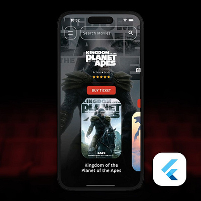 Movie Showtime Magic UI Components for Flutter android animation booking design flutter interactive ios magic movie movies ott seat showtime tickets ui ux watch widget