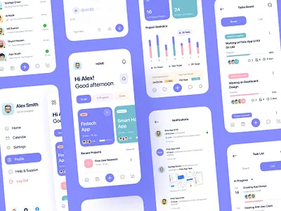 Task Flow UI Kit on UI8 hr tool product design saas saas app saas product saas webapp task management task manager taskflow uikit