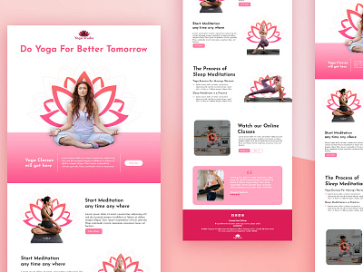 Women Yoga Meditation Email Newsletter PSD Template email marketing graphic design yoga plan yogalife yogapractice