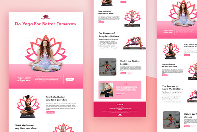 Women Yoga Meditation Email Newsletter PSD Template email marketing graphic design yoga plan yogalife yogapractice