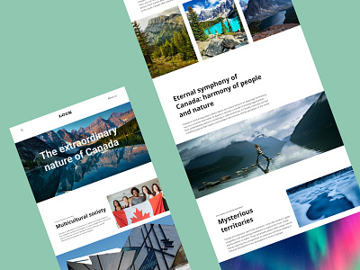 Nature's Harmony: Exploring Canada's Natural Wonders and People canada design harmony longrid nature people ui ux