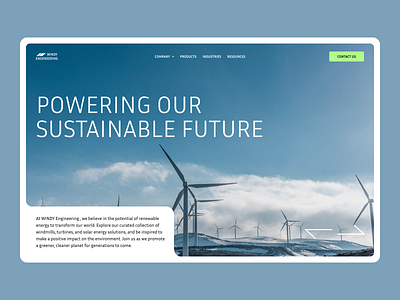WINDY - Behold the future of energy! 🌿 design doradesign figma graphic design itsrehanraihan landing page opacityauthor ui ui design ux website ui