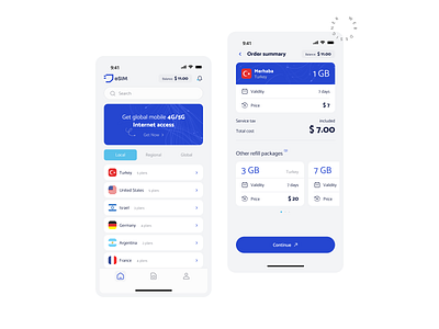 eSim App design app app deisgn design esim illustration interface mobile design ui web