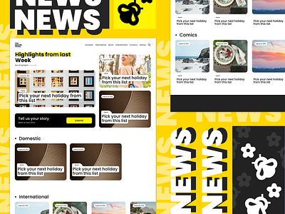 News Agency branding graphic design ui