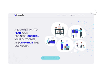 AI business assistant | Intensifly UI design ai assistant business creative design illustration interface ui web web design website