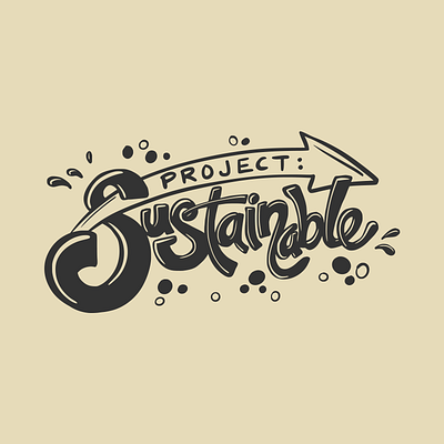Project Sustainable Lettering design graphic design illustration lettering vector