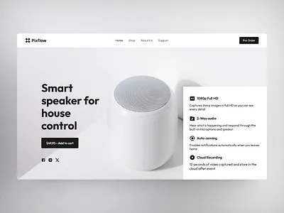 IOT Landing Page figma iot landing page uiux