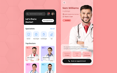 Doctor Consultation App UI consultation app ui doctor app doctor app ui doctor consultation app ui gradient health app ui ui user interface ux