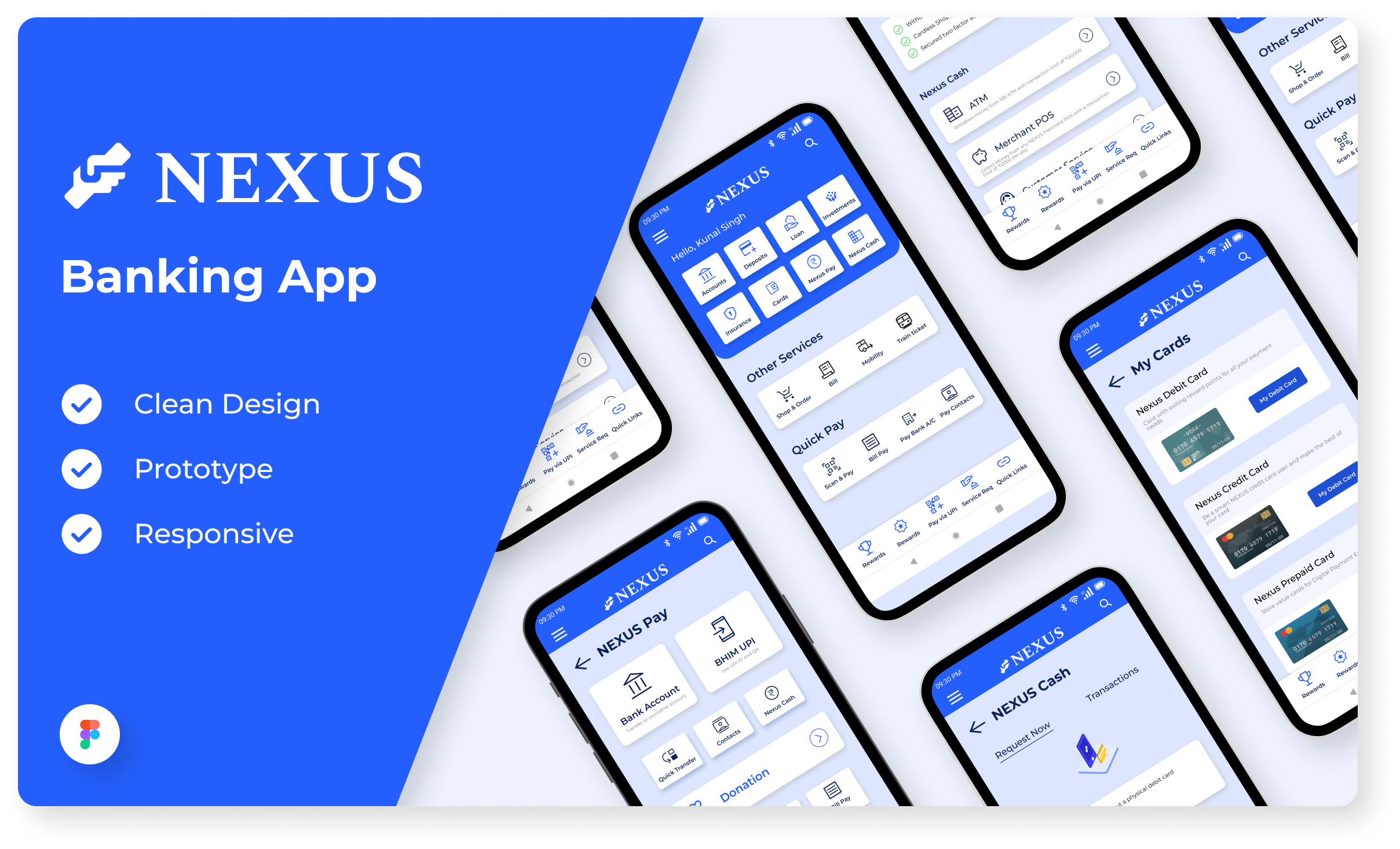 Nexus Bank banking product design ui
