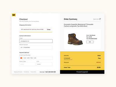 Checkout Page Concept checkout concept checkout page credit card payment page user experience visual design
