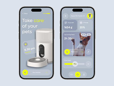 Smart Feeder App app mobile design ui ux