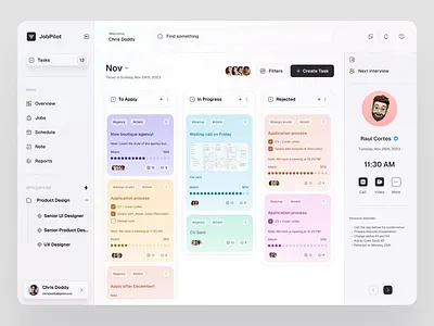 JobPilot - Job Search App appdesign dailyui design designinspiration jobsearch kanban ui uidesign