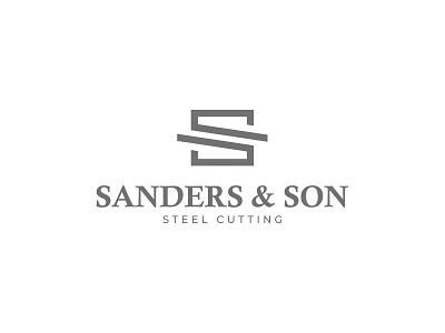 Sanders & Son - Steel Cutting lettermark logo design s logo steel