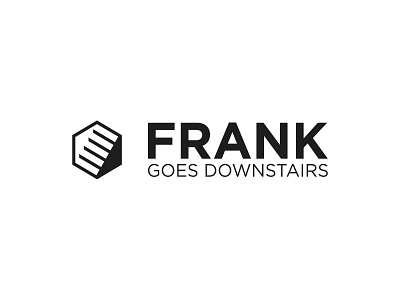 Frank Goes Downstairs abstract logo mark combination mark negative space