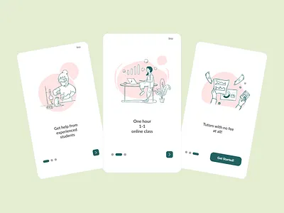 Mentorin App Onboarding mentorin app onboarding sign in sign up slides splash screen tutoring