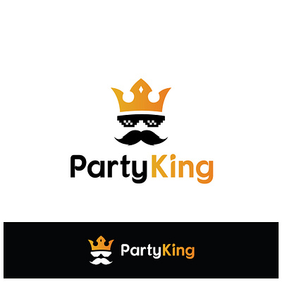 Logo Design brand branding creative crown glasses logo graphic design king king crown king logo leader leardership logo logo design mustache thug