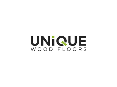 Unique Wood Floors logo design wordmark logo