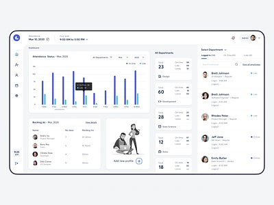 Employee Attendance Dashboard attendance dashboard branding clean crm software dashboard design dribbble employee login dashboard gradient graphic design minimal simple typography ui uiux user dashboard uxdesign webdesign