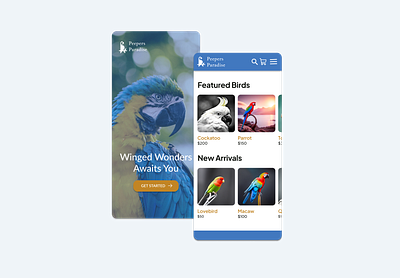 Birds App Design app bird mobile ui ux