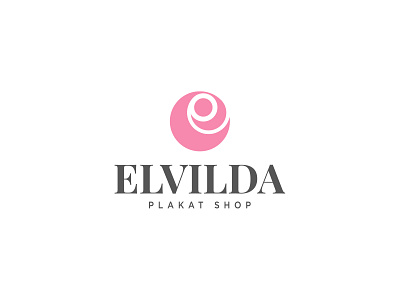 Elvilda Plakat Shop lettermark monogram logo